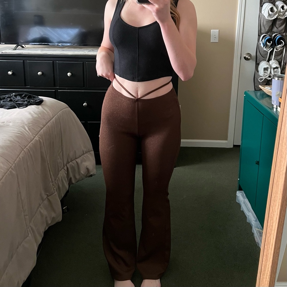 Divided Brown Shimmer Pants